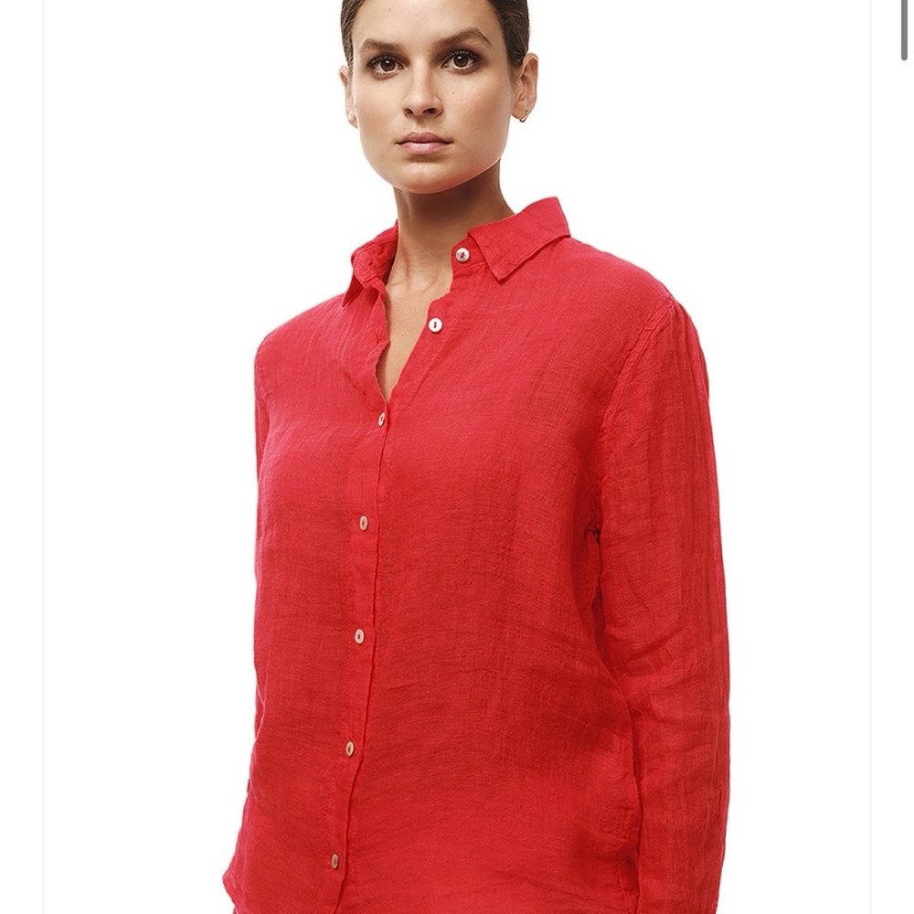 New Haris Cotton -  pink Women's Button-Up Top - Picture 13 of 16